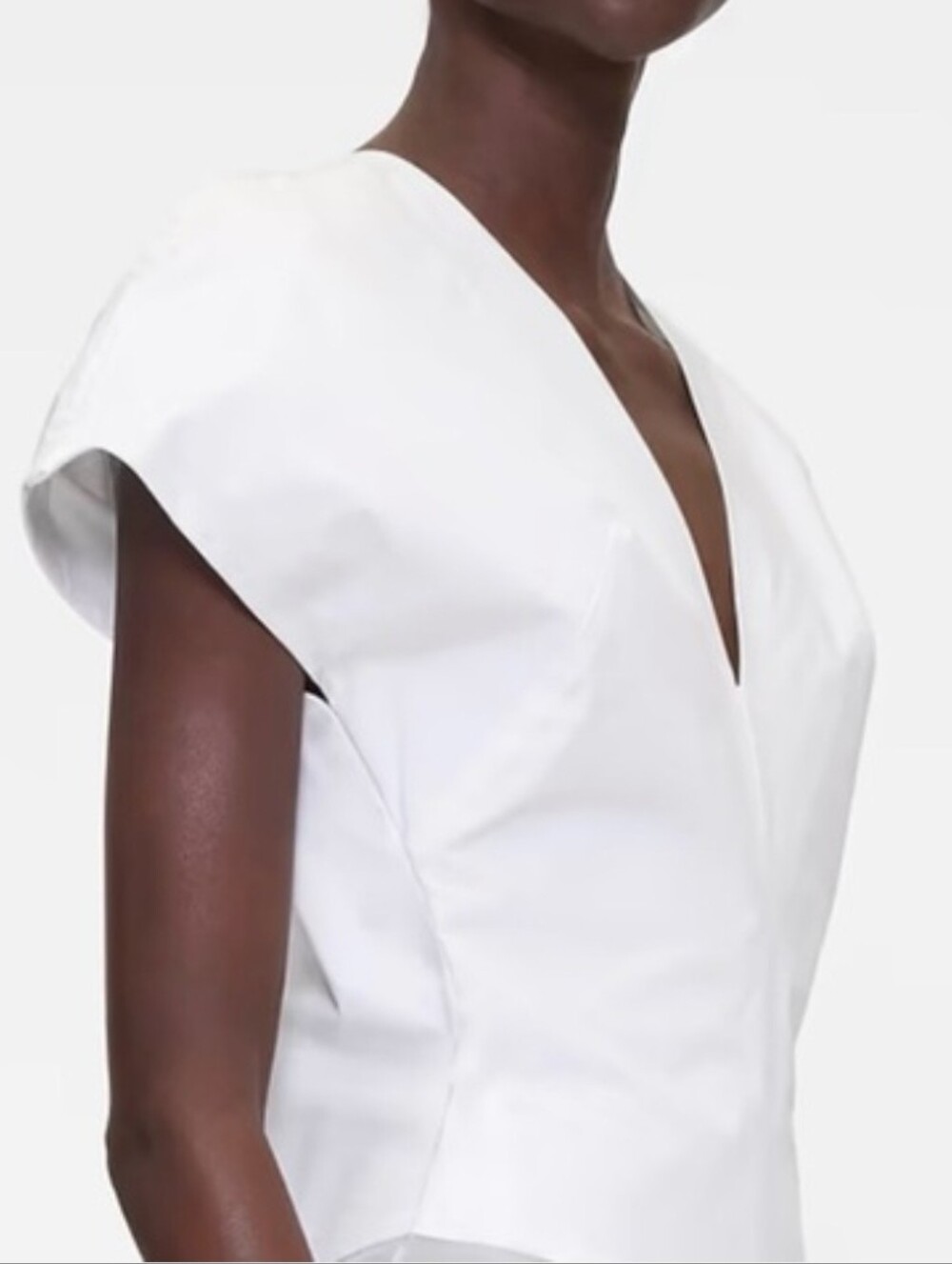 GapStudio | Poplin Bodysuit Size S In White